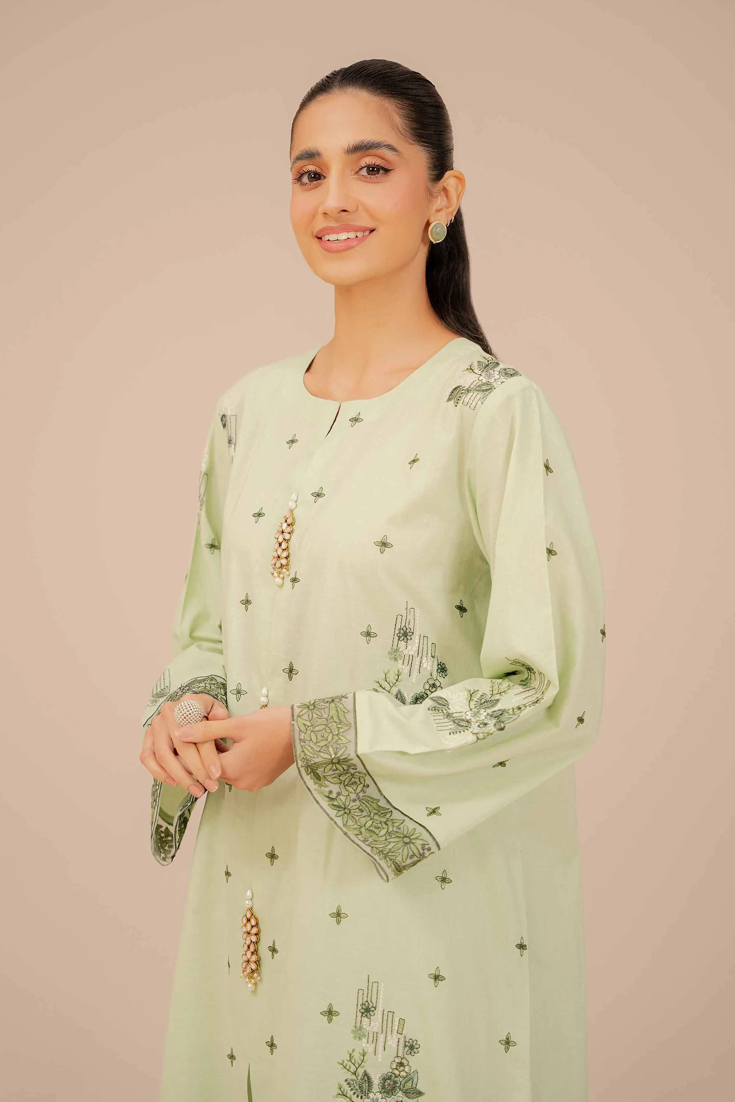 2 Piece - Dyed Embroidered Suit - 42401957