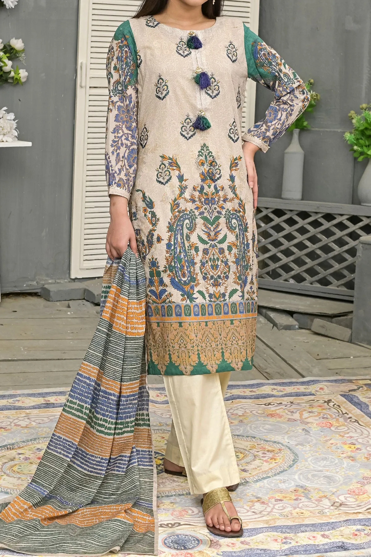 3 PIECE DIGITAL PRINT LAWN| DPC-236