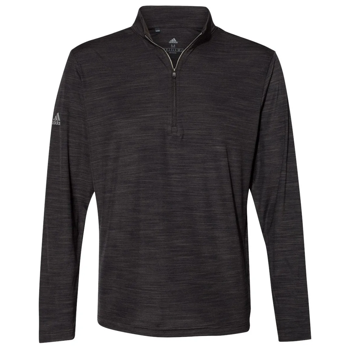 adidas Men's Black Melange Lightweight Quarter Zip