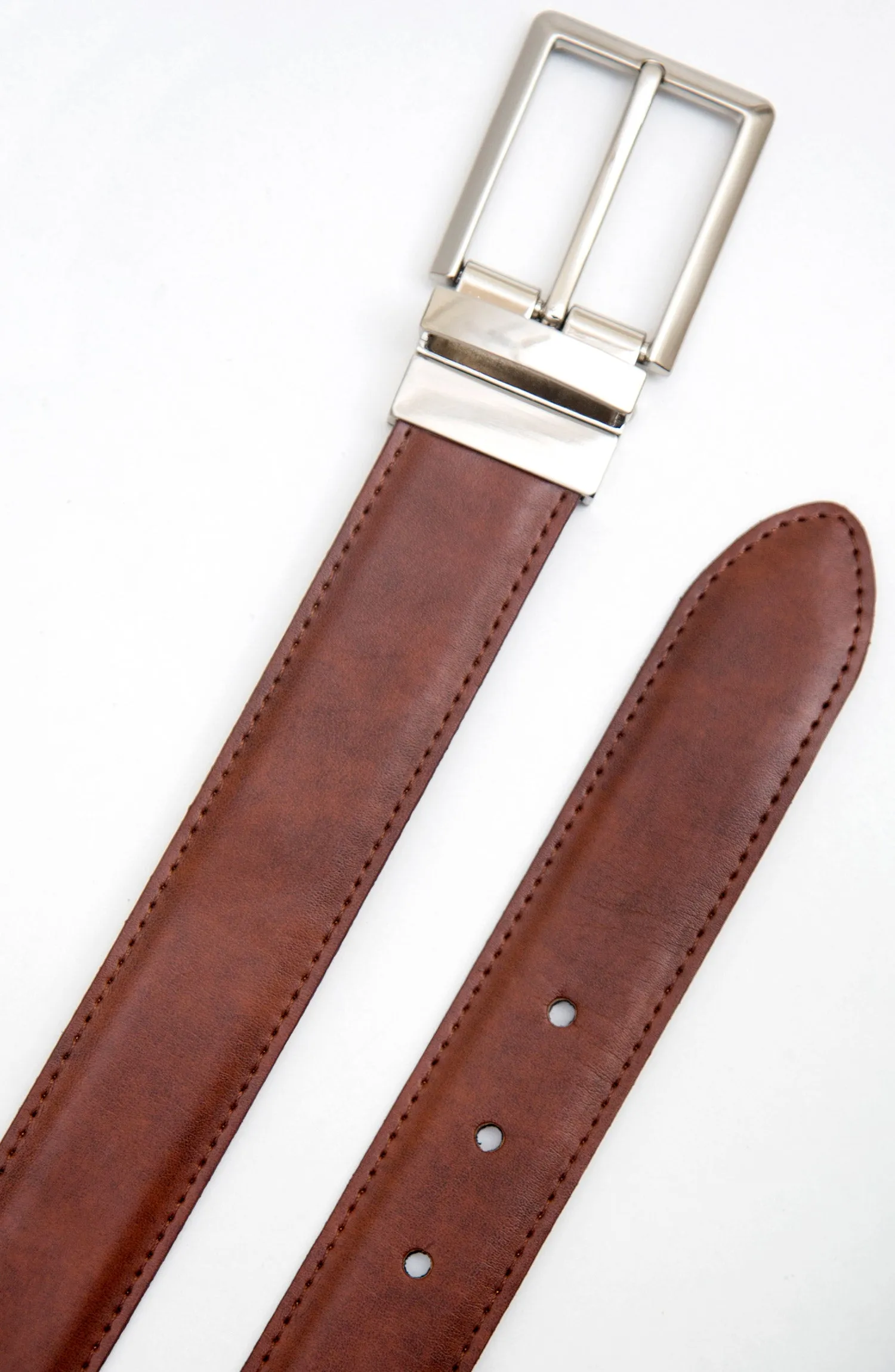 Ascot Beige Reversible Leather Belt