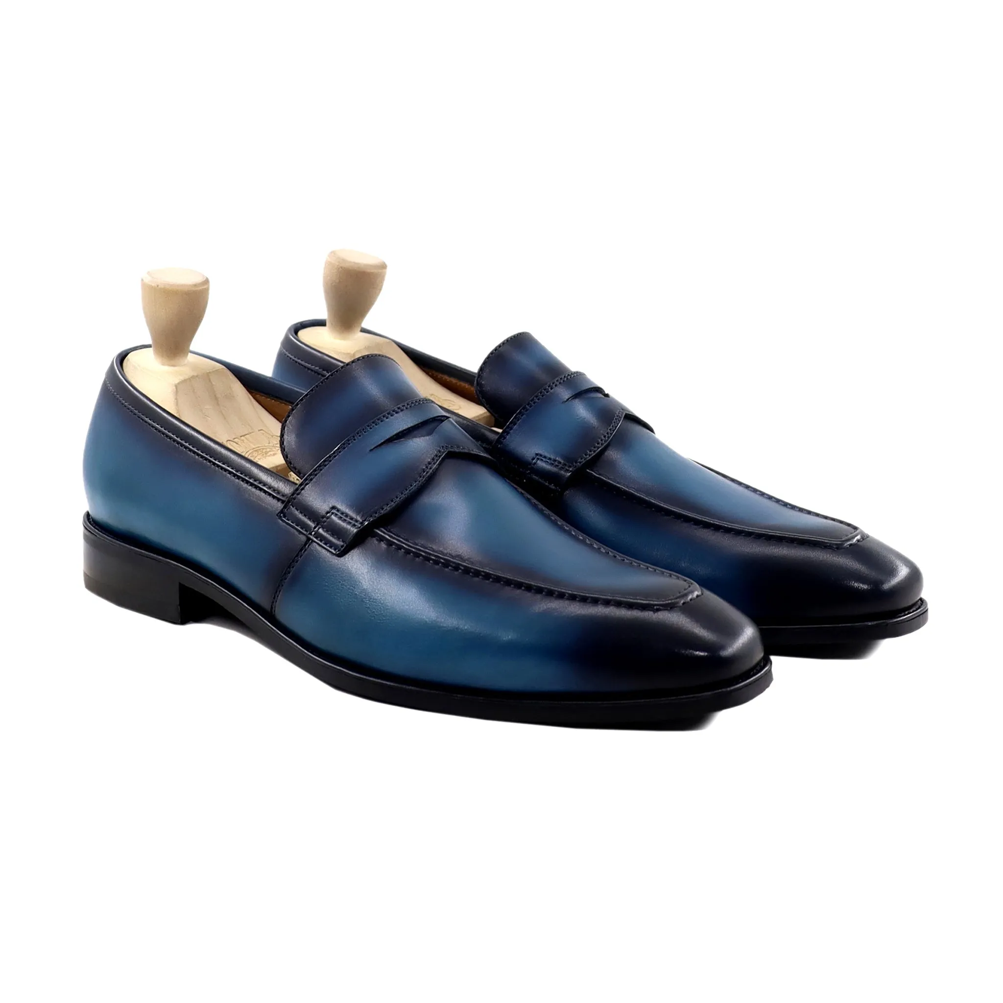 AVERIT - BURNISH CYAN BLUE LOAFER