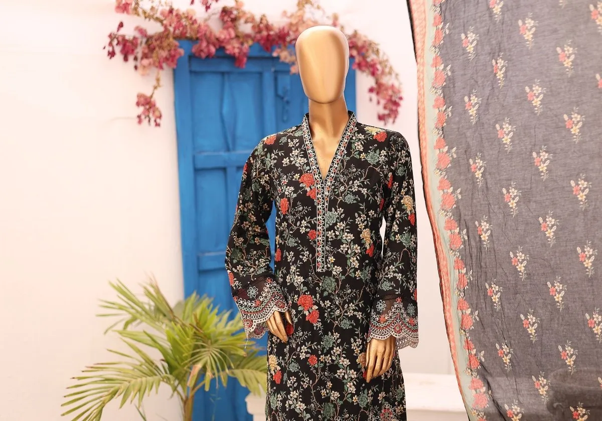 Bin Saeed Chikankari Lawn 3 Piece Suit BIN163