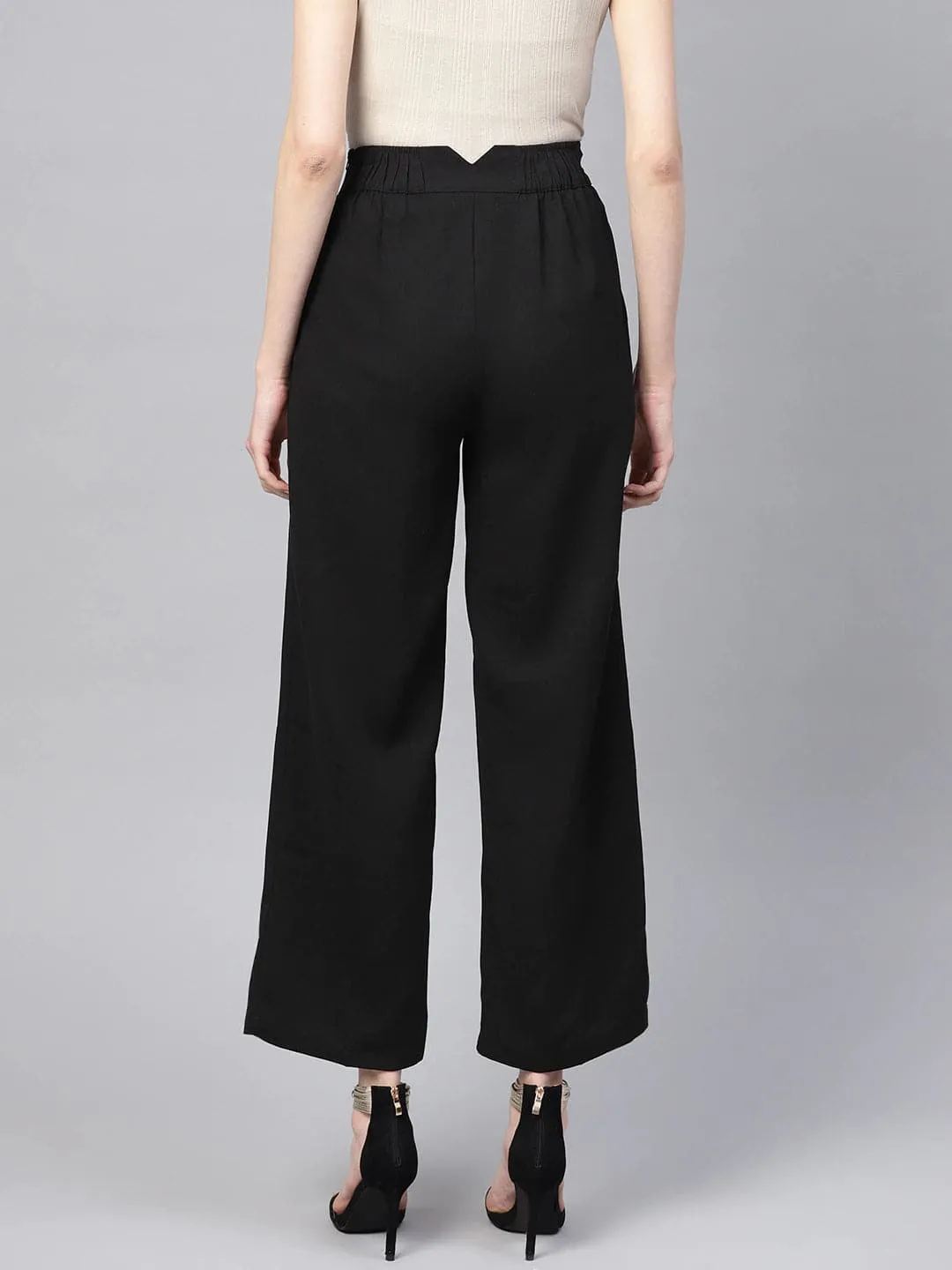 Black Wide Leg Trousers