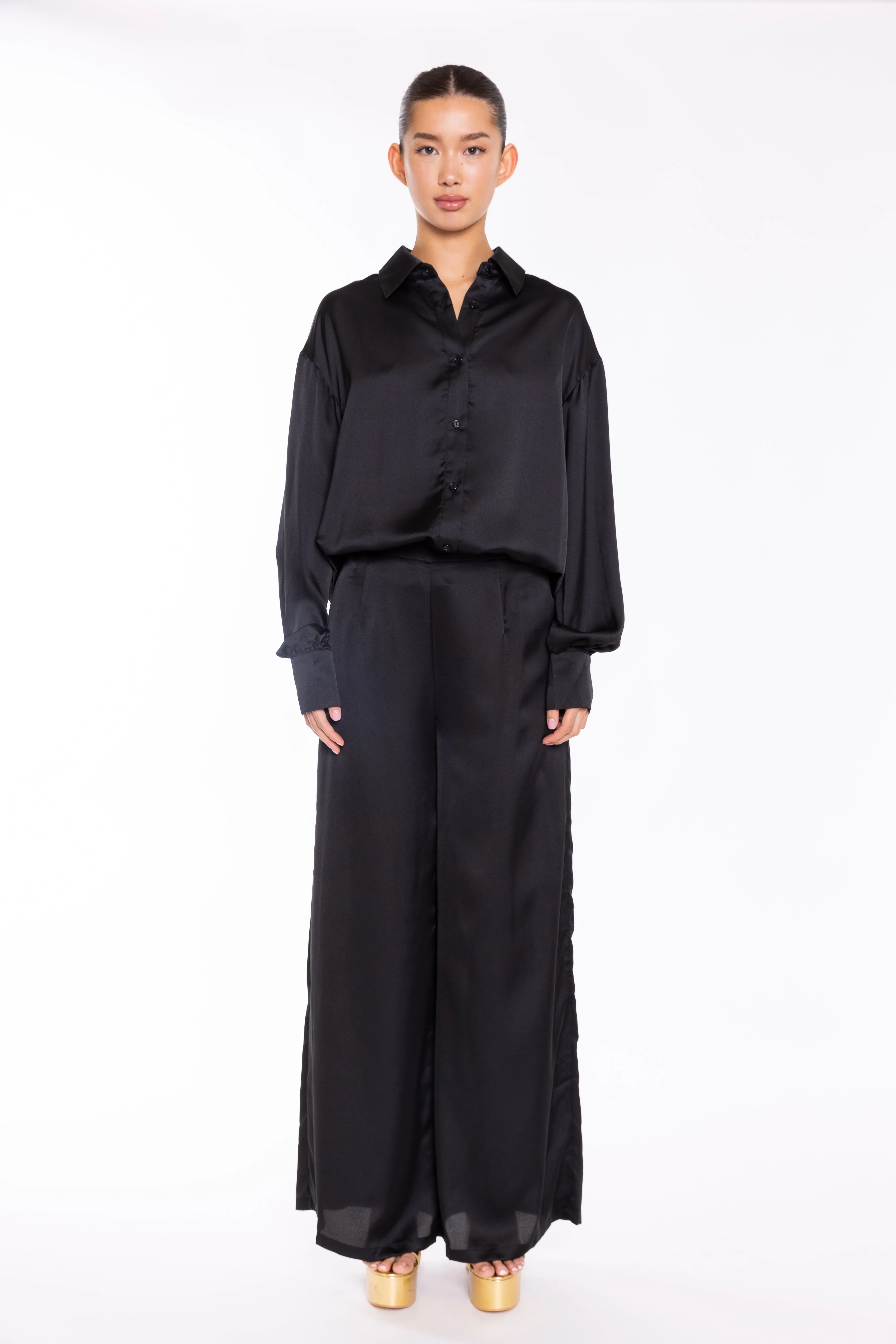 Black Wide Leg Trousers