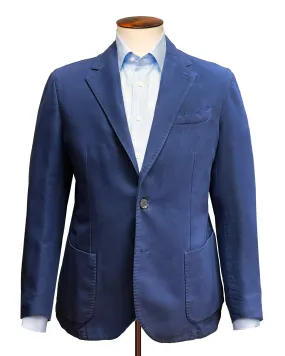 Blue Washed Cotton Blazer