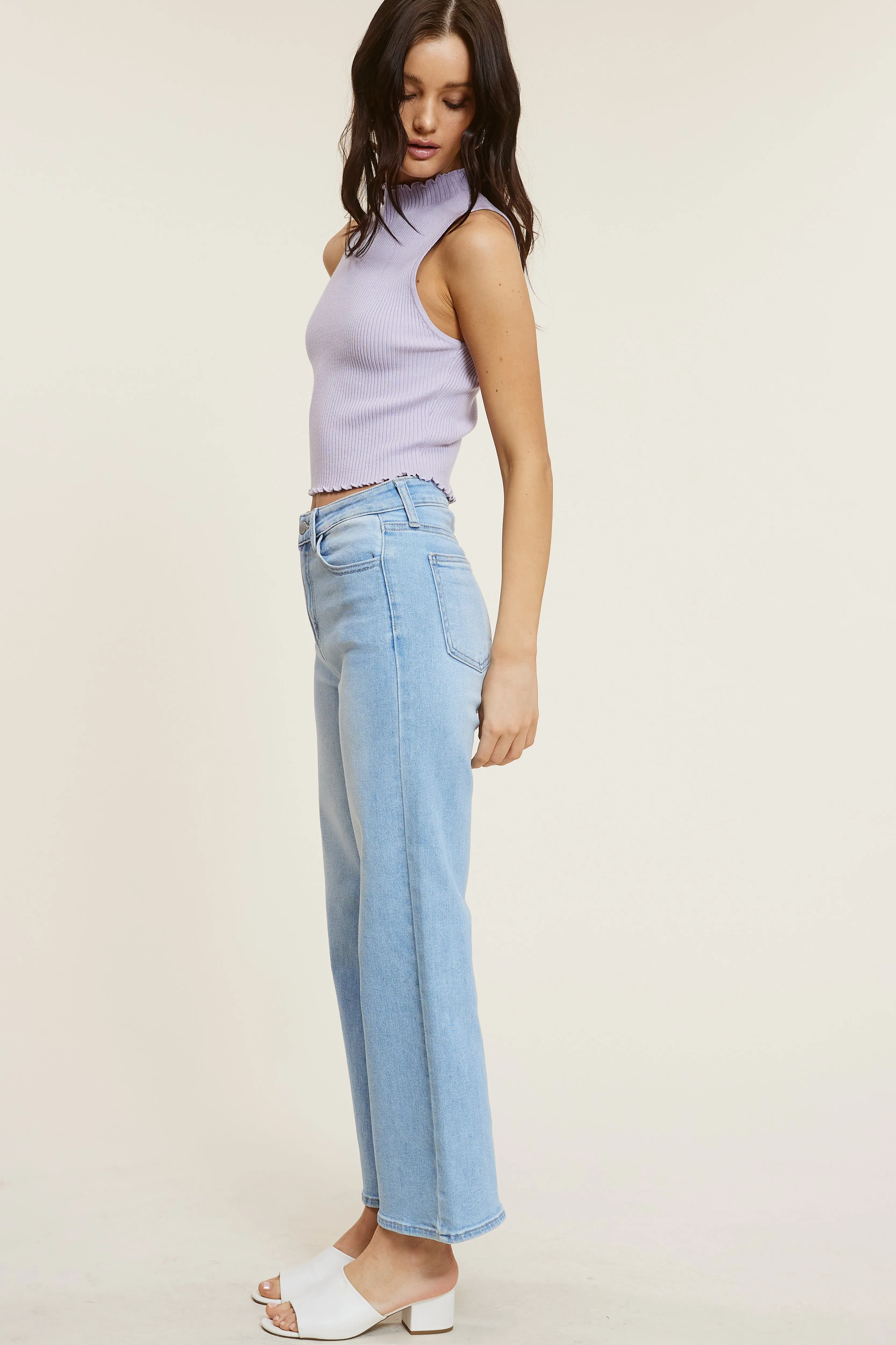 Blue Wide Leg Denim