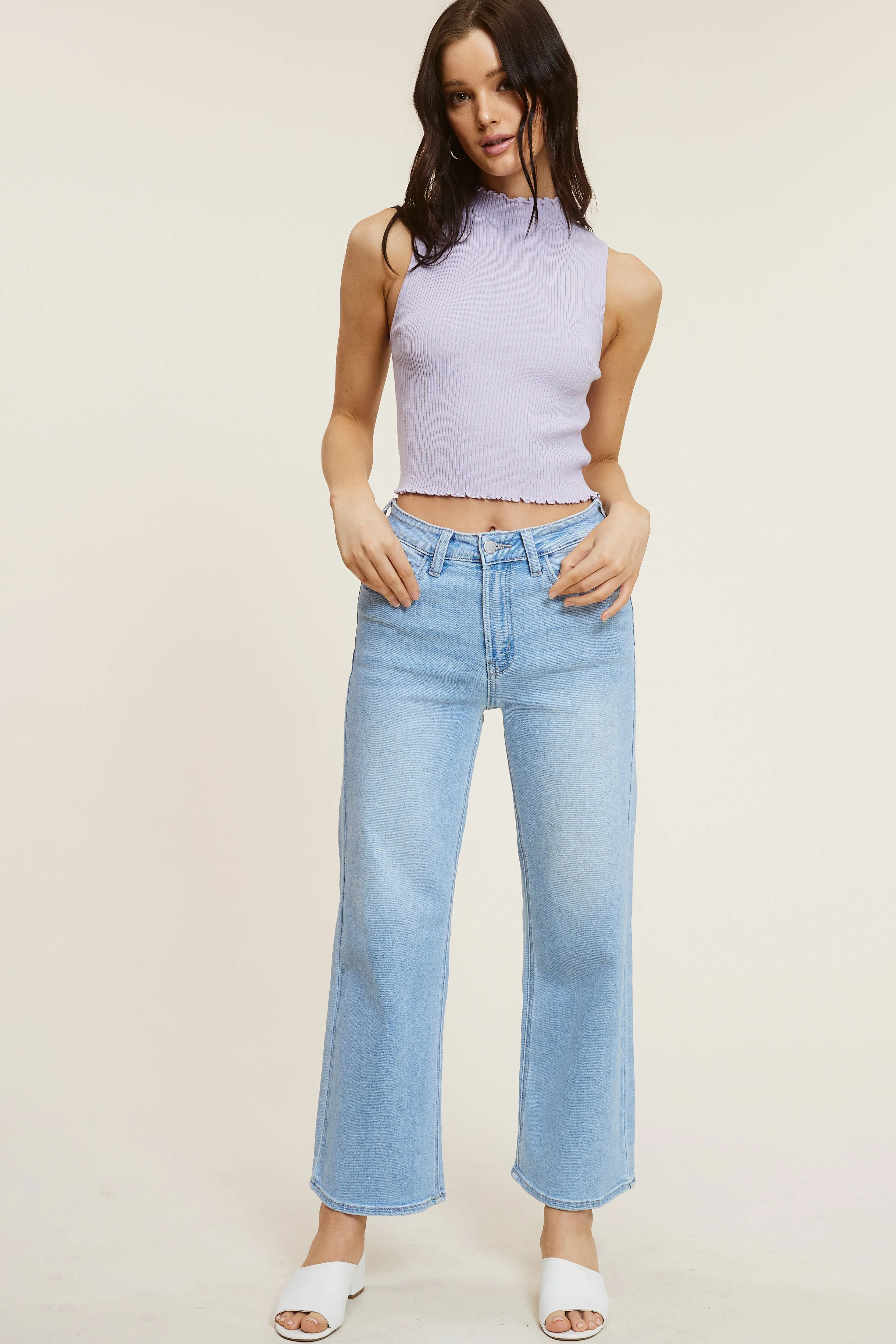 Blue Wide Leg Denim