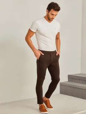 Brown 4-Way Stretch Travel Trouser