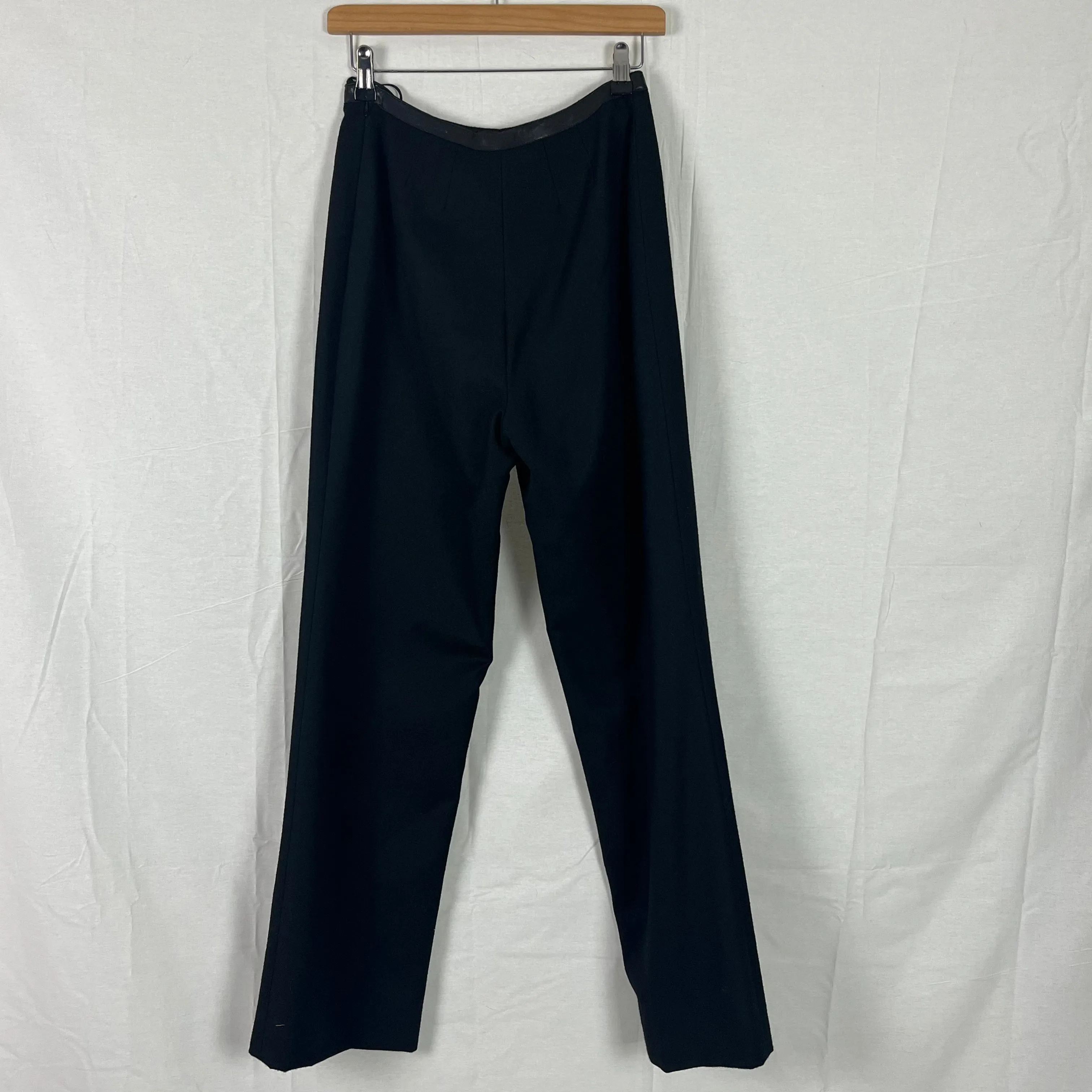 Chanel Black Wool & Cashmere Wide Leg Trousers XS/S