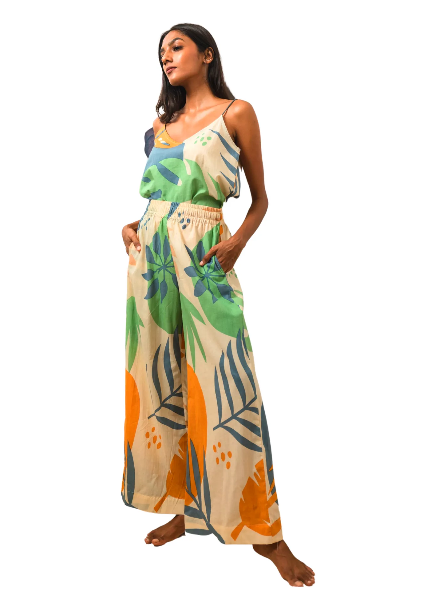 Chhaya Wide Leg Pant - Miami Tropical