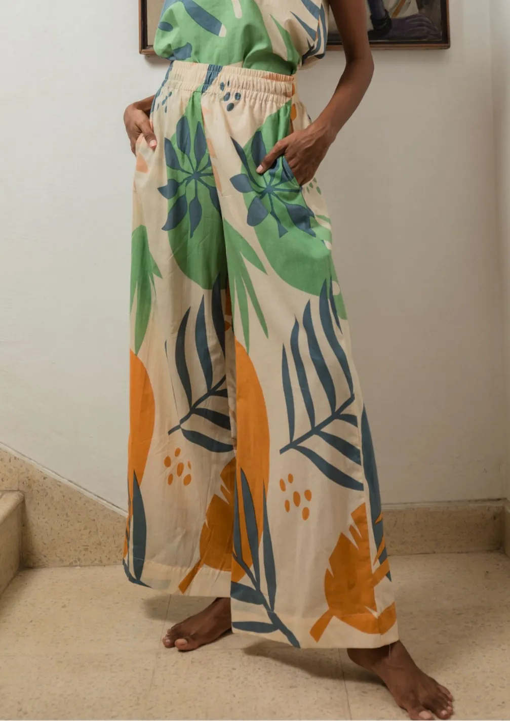 Chhaya Wide Leg Pant - Miami Tropical