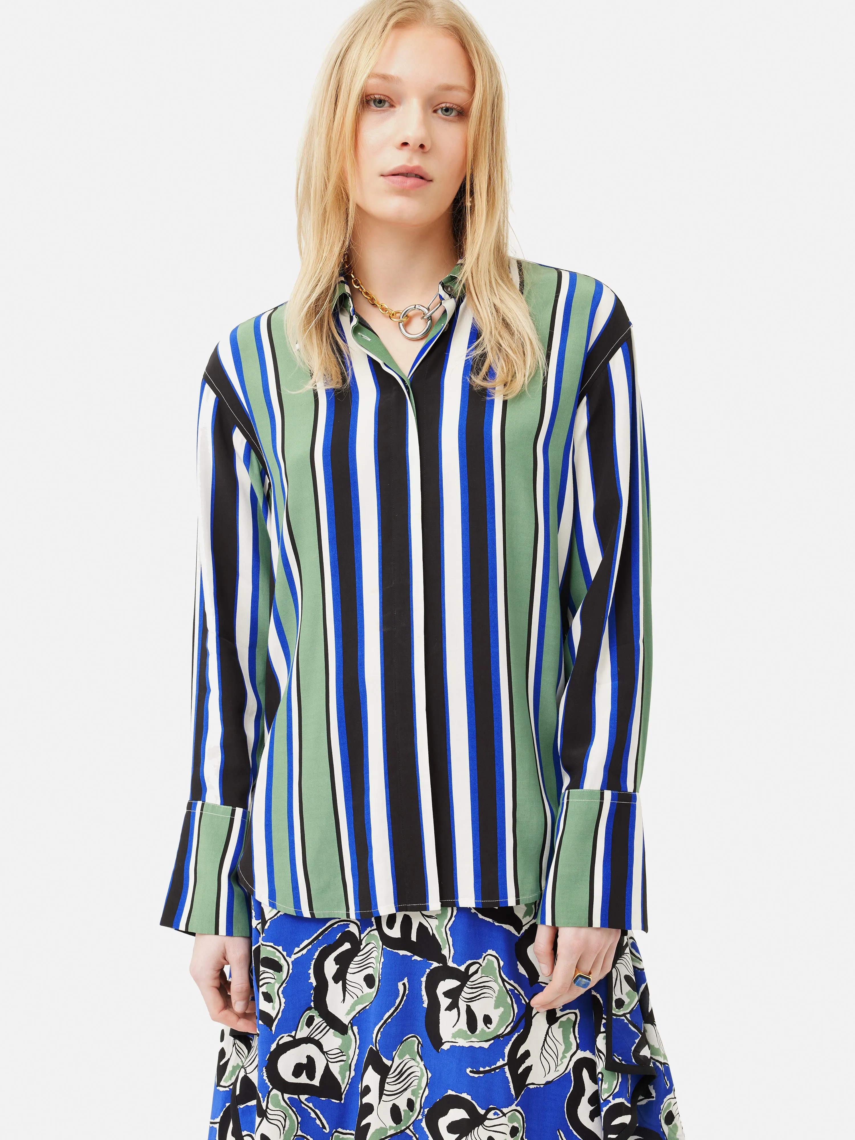 Collagerie Stripe Shirt | Blue