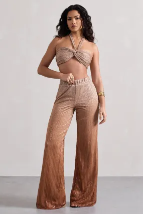 Connection | Gold Metallic Ombre Trousers