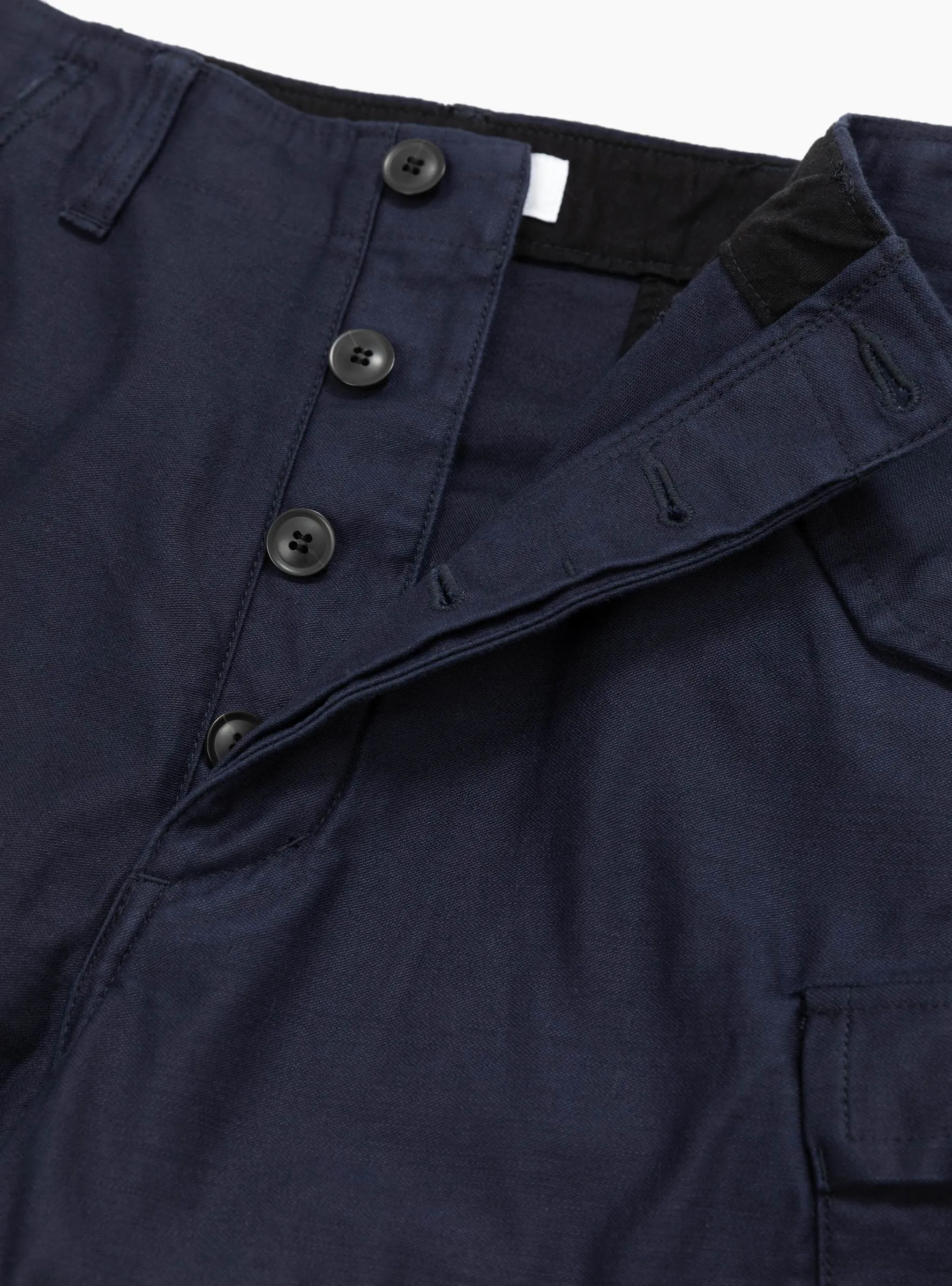 Cotton Cargo Trousers Navy