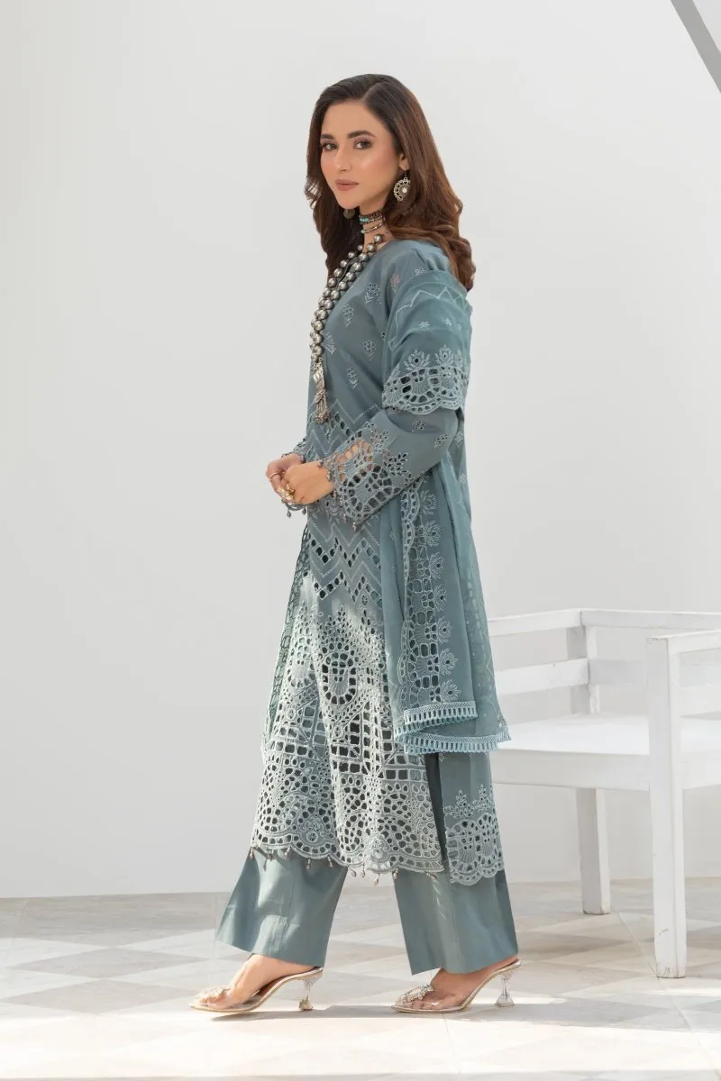 Differ Chikankari Lawn 3 Piece Pakistani Suit DIF10