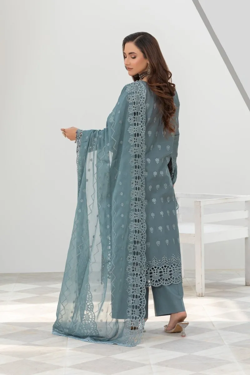 Differ Chikankari Lawn 3 Piece Pakistani Suit DIF10