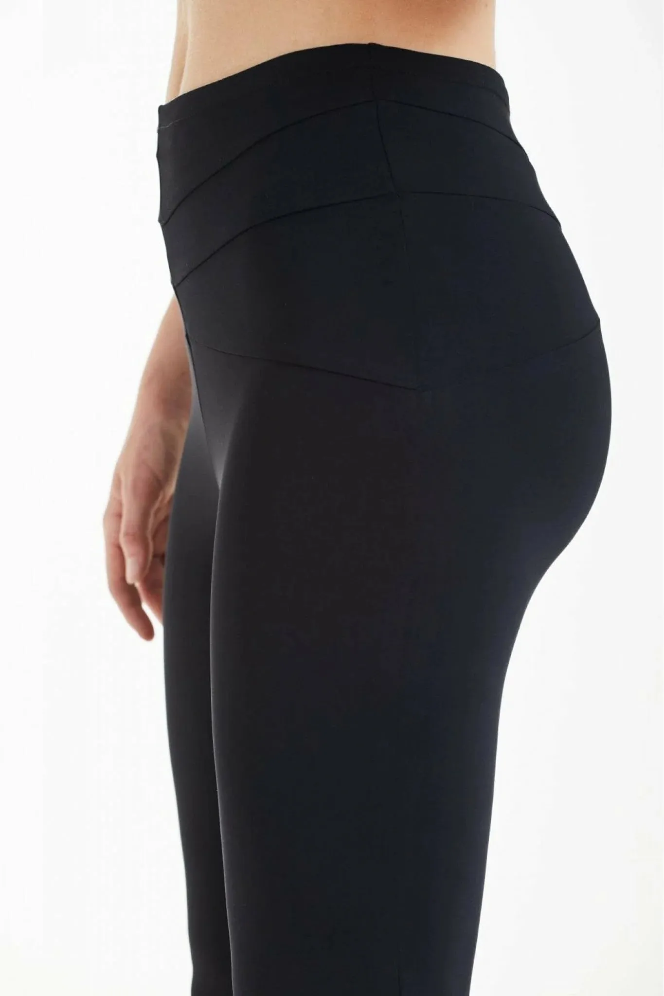 Double Second Black High Waisted Slinky Trousers