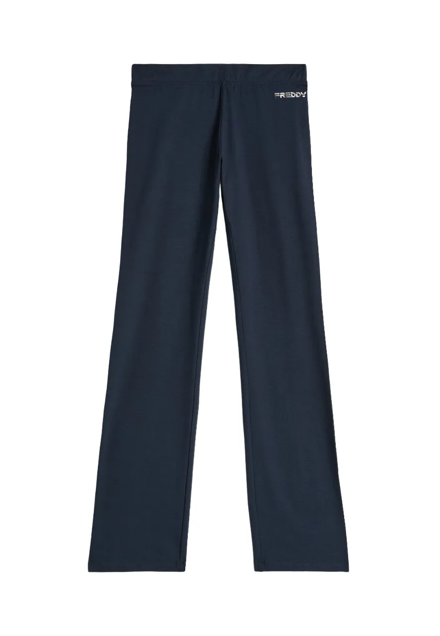 Freddy women's low-waist sports trousers with straight leg S4WBCP6 B94 blue