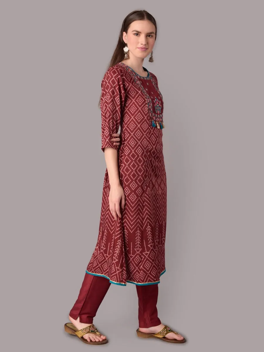 Geometric Kurta With Trouser