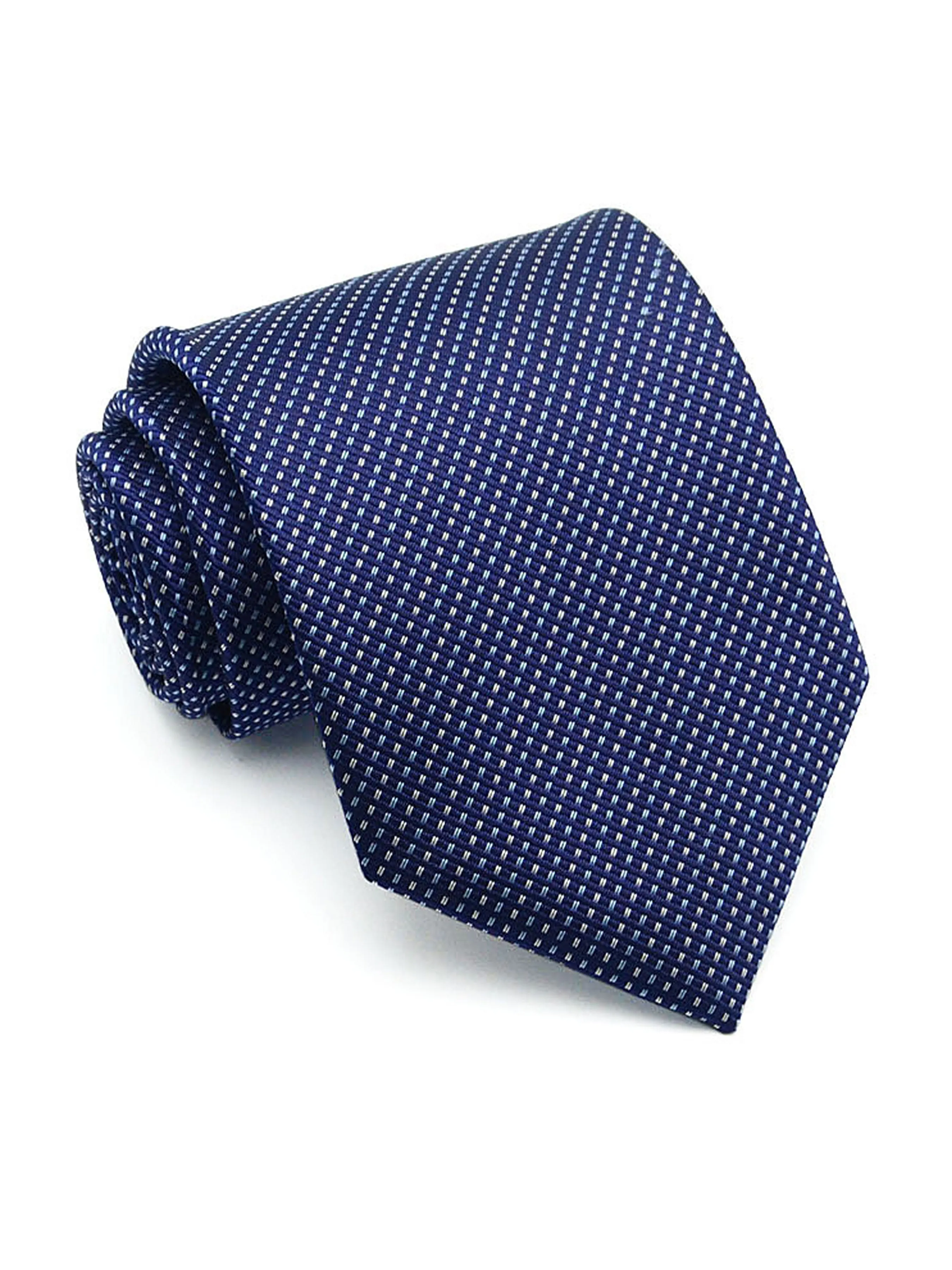 Geometric Stitch Tie - Navy Blue