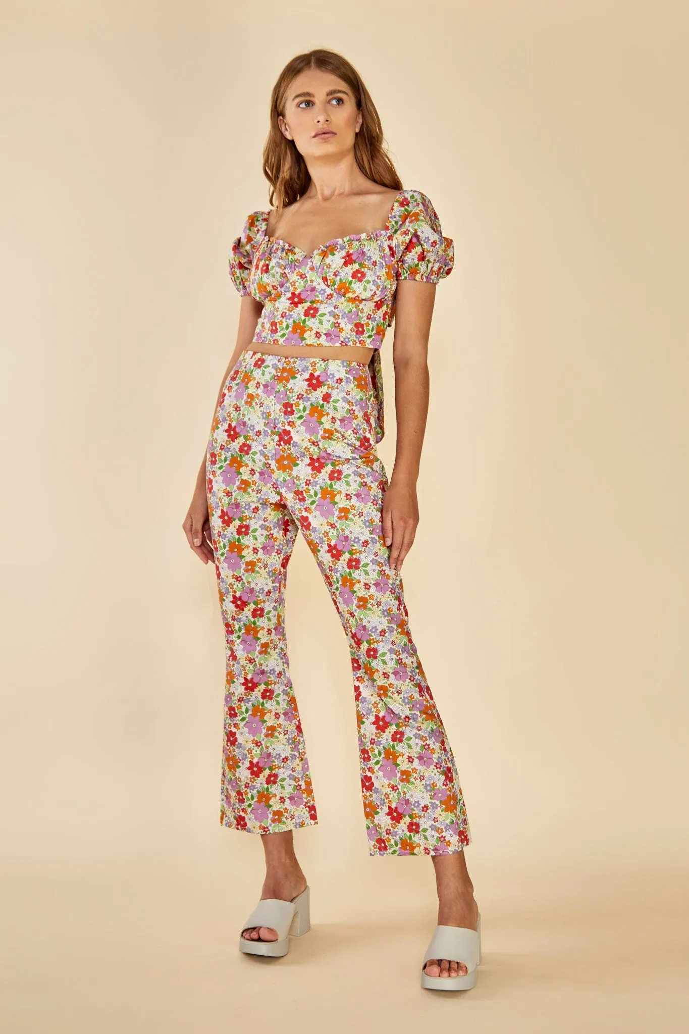 Glamorous Care Cropped Kick Flare Trousers