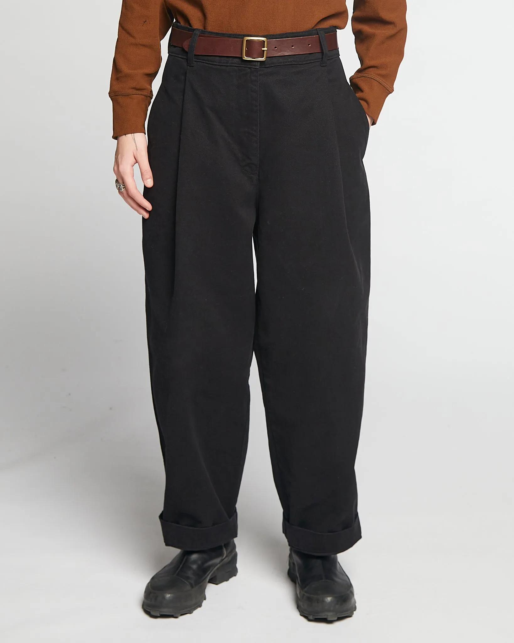 G.o.D British Worker Pants Brushed Twill Black