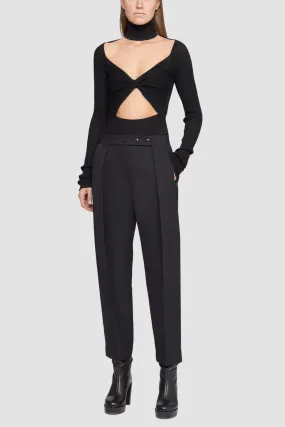 High-Waisted Tapered Trousers