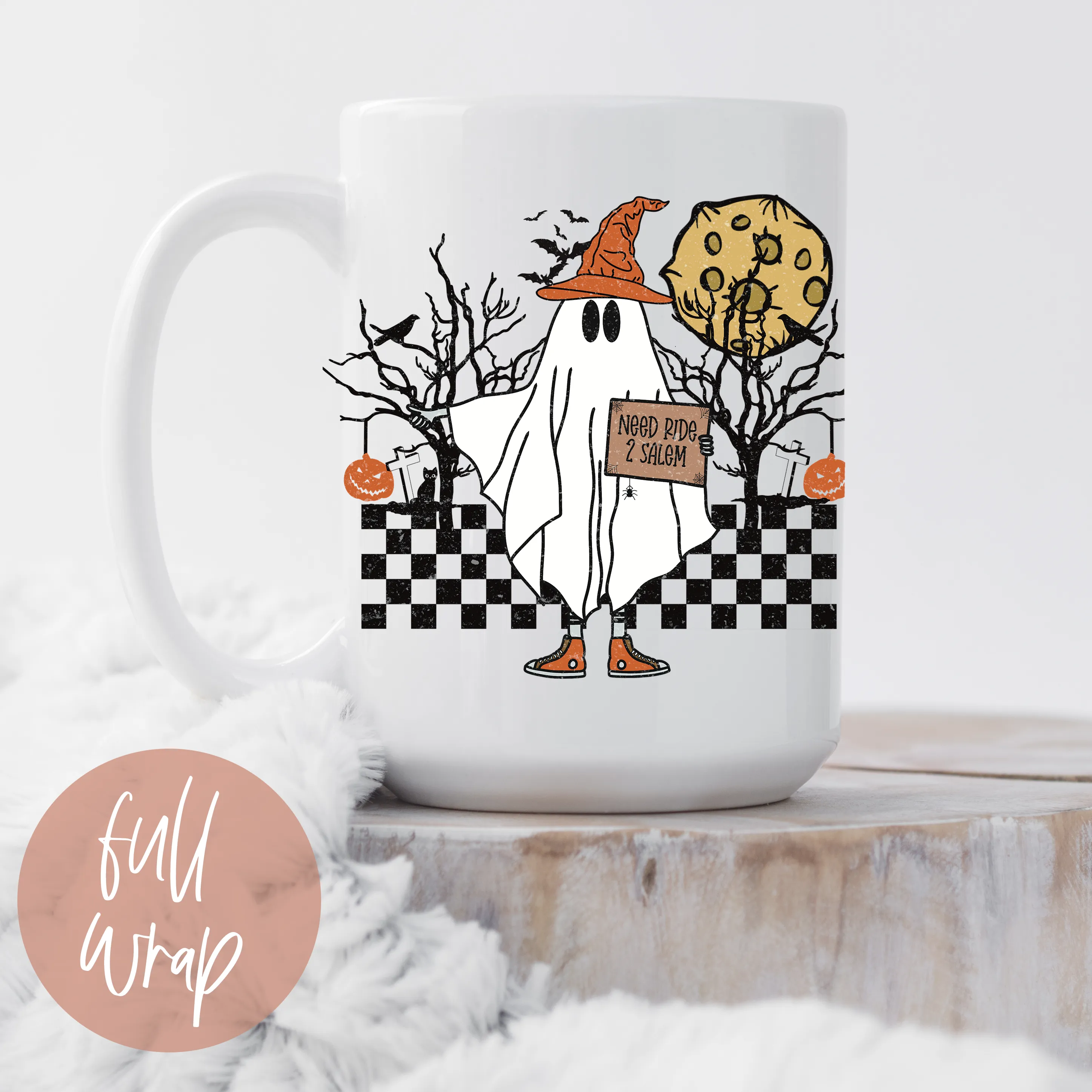 Hitch Hiking Ghost Wrap Mug