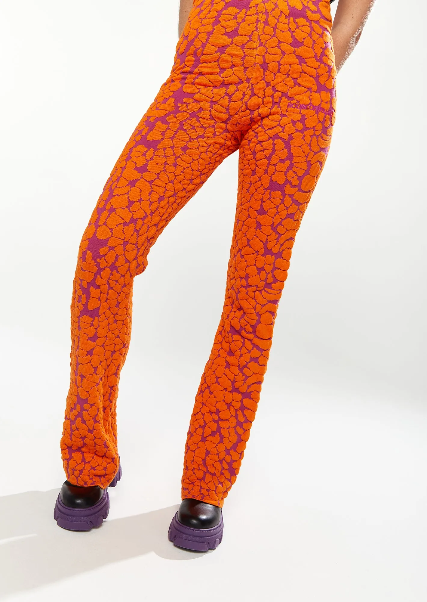 House Of Holland Duo Trouser In Orange