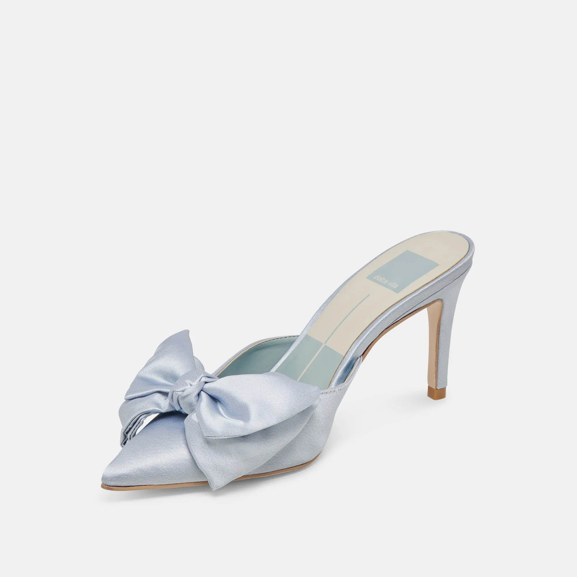 KAYLI HEELS LIGHT BLUE SATIN