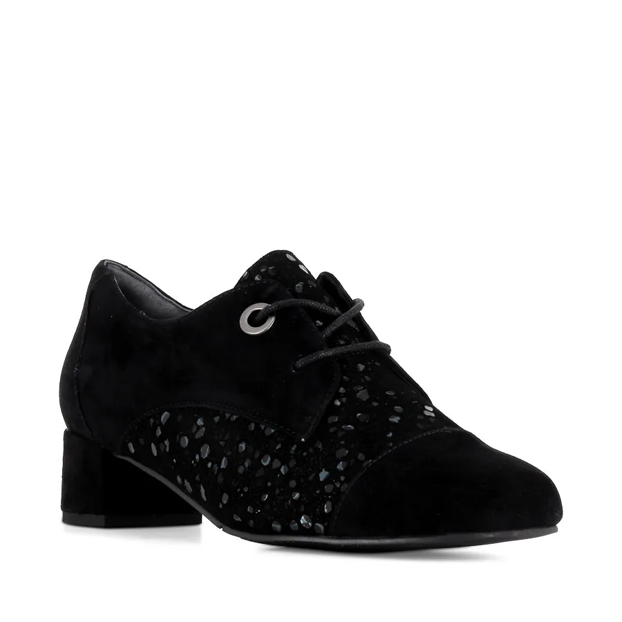 KENNT W - BLACK BLACK SPARKLE SUEDE