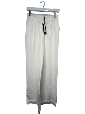 LILYSILK White 1005 silk  Wide Leg Trousers BNWT UK 10