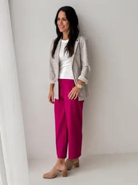 Liverpool Wide Leg Trousers in Fuchsia Kiss