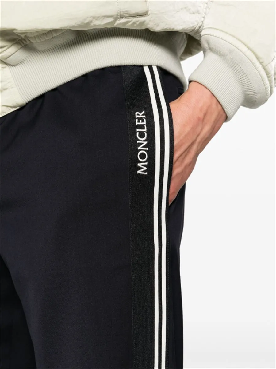 LOGO-EMBROIDERED TAPERED TROUSERS