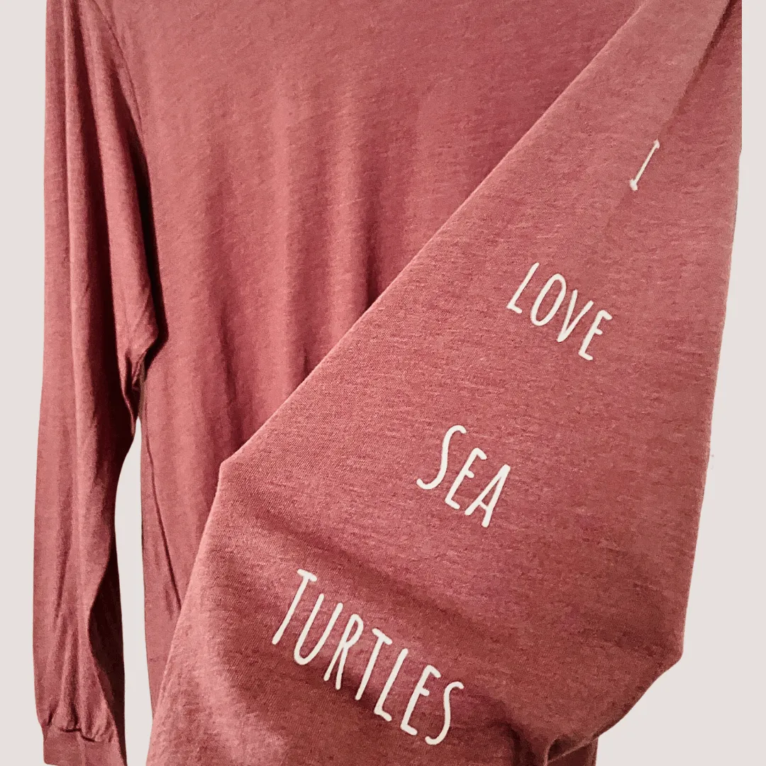 Long Sleeve "I Love Sea Turtles" Crew Shirt