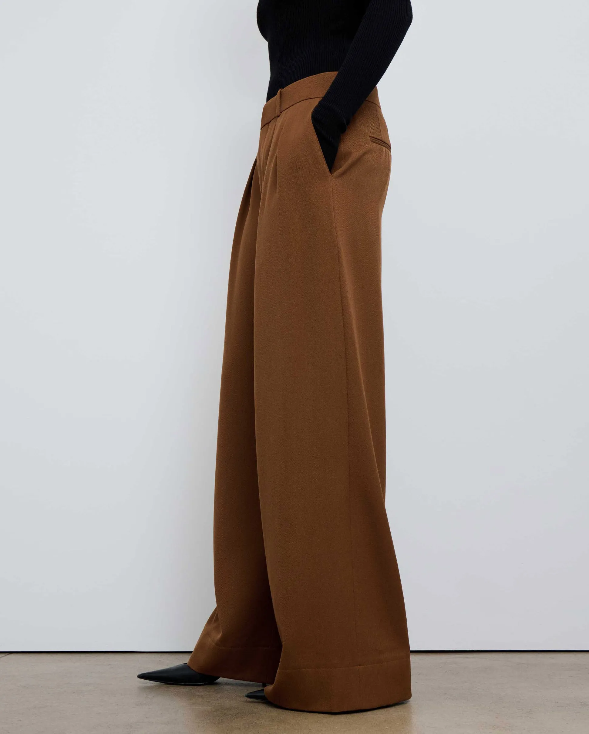 LOW RISE TROUSER / BROWN