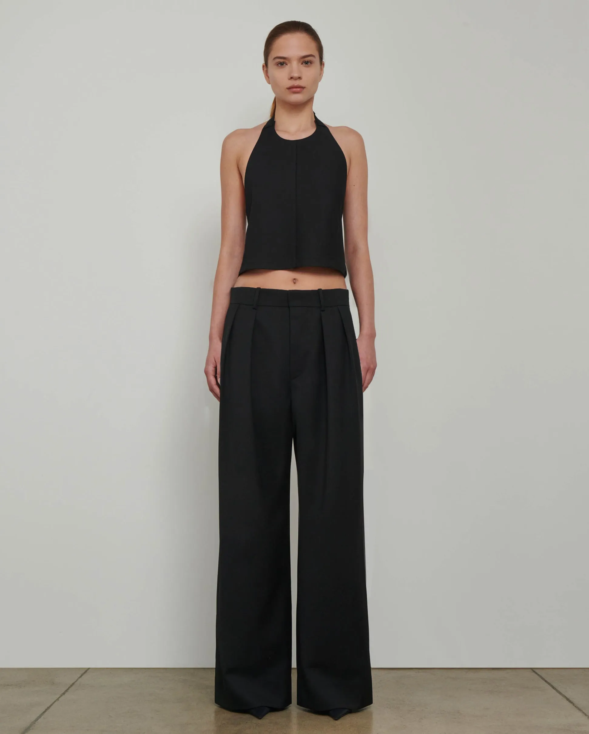 LOW RISE TROUSERS / BLACK