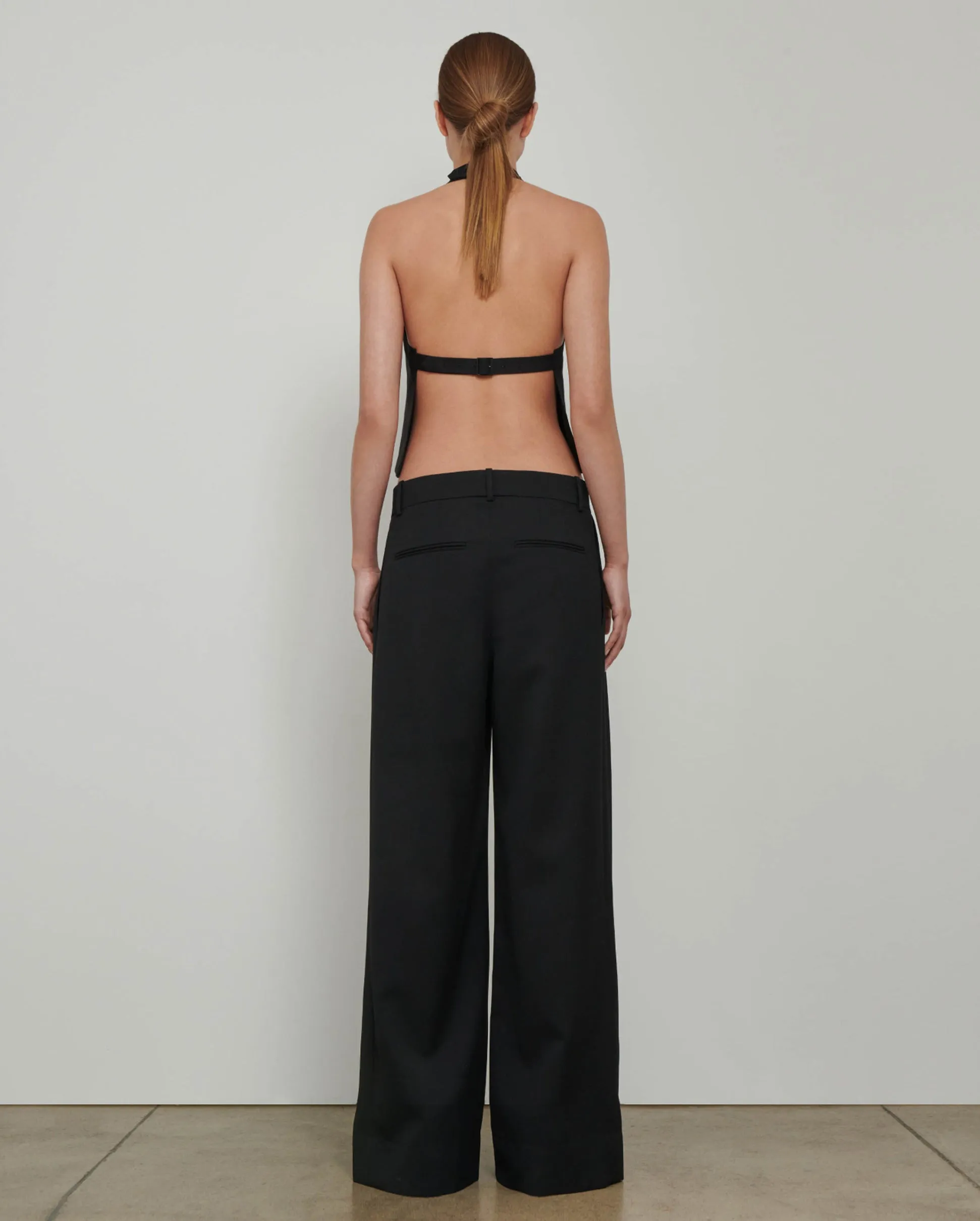 LOW RISE TROUSERS / BLACK