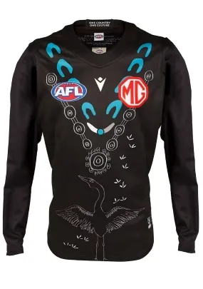 Macron Mens Port Adelaide M21 Indigenous LS Guernsey <BR> 58542678