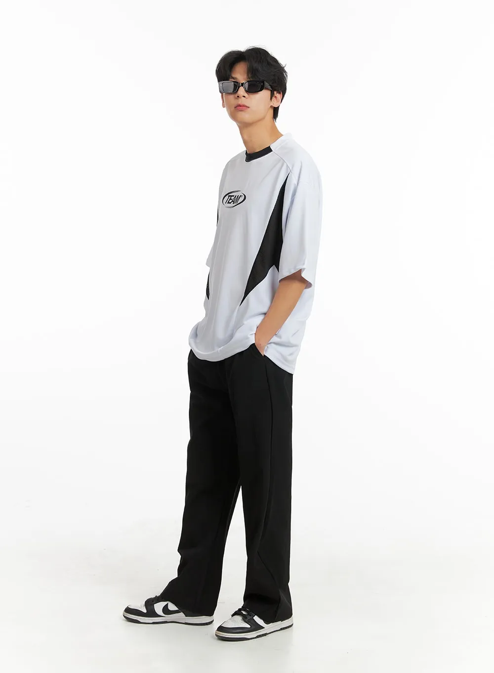 Men's Simple Wide Leg Trousers IA401