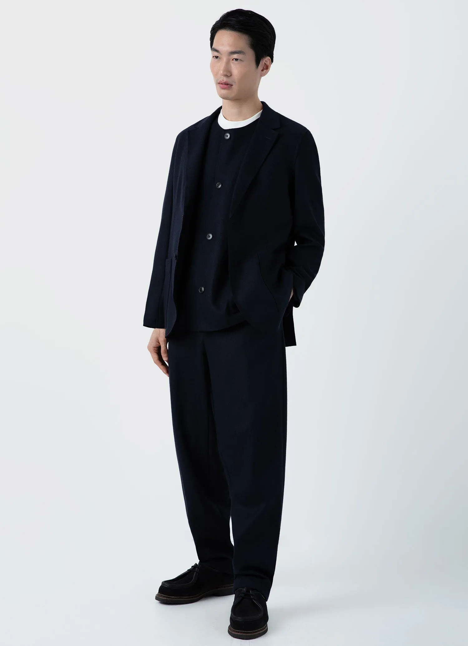 Men's Sunspel x Casely-Hayford Three-Piece Suit in Navy