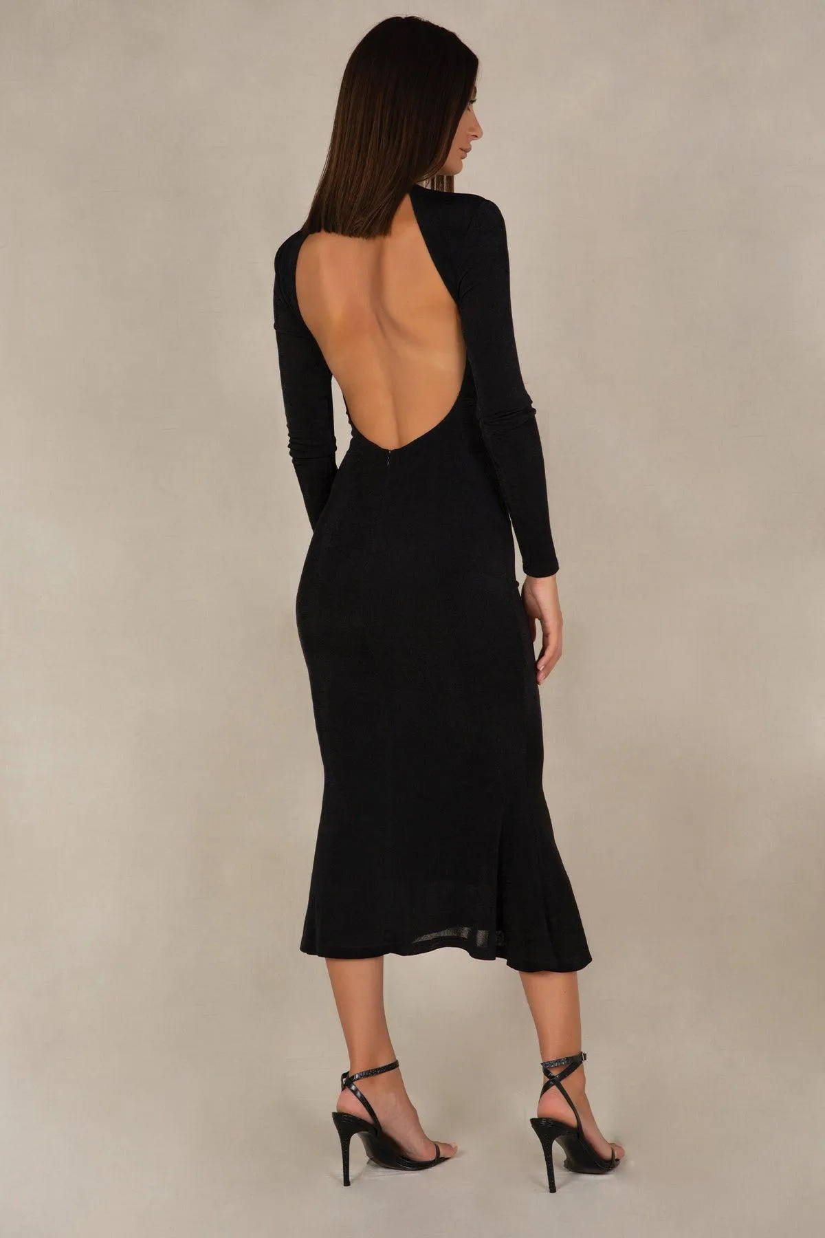 Misha Engracia Midi Dress - Black