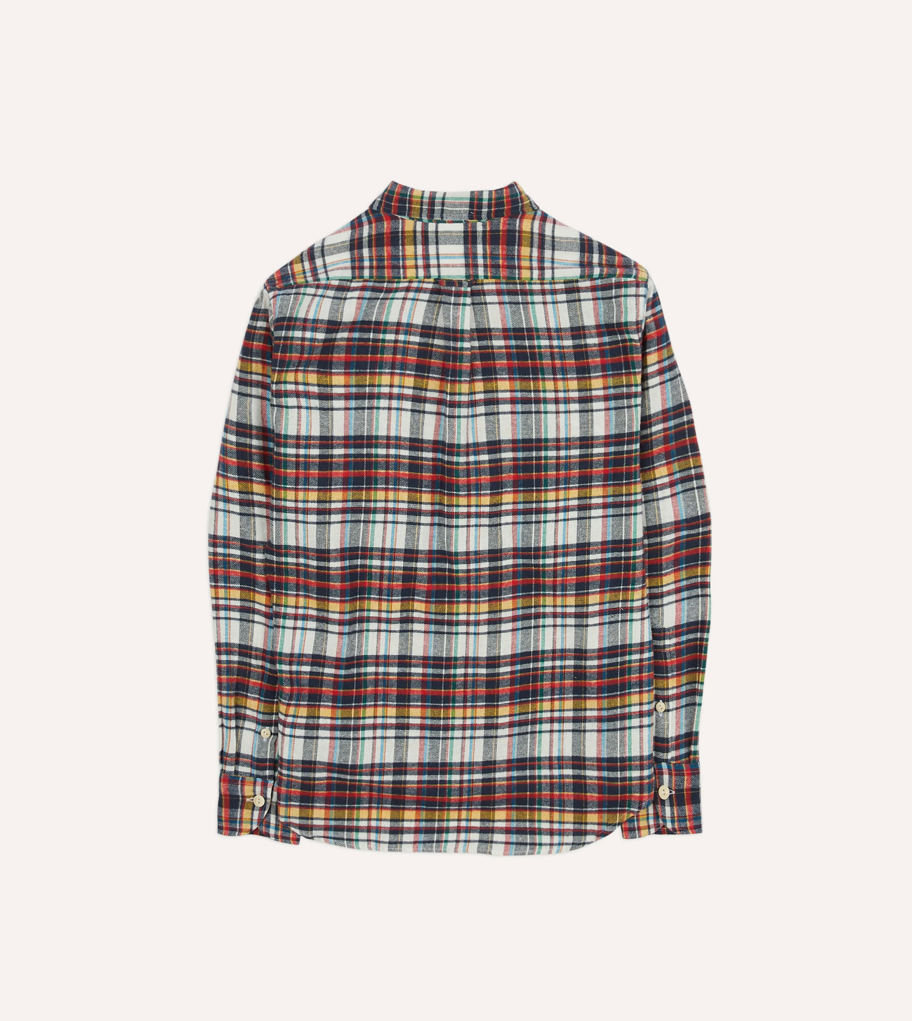 Multi Check Brushed Cotton Two-Pocket Work Shirt