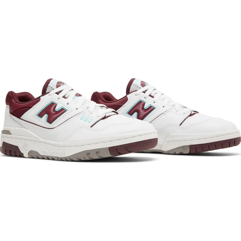 New Balance 550 Burgundy Cyan