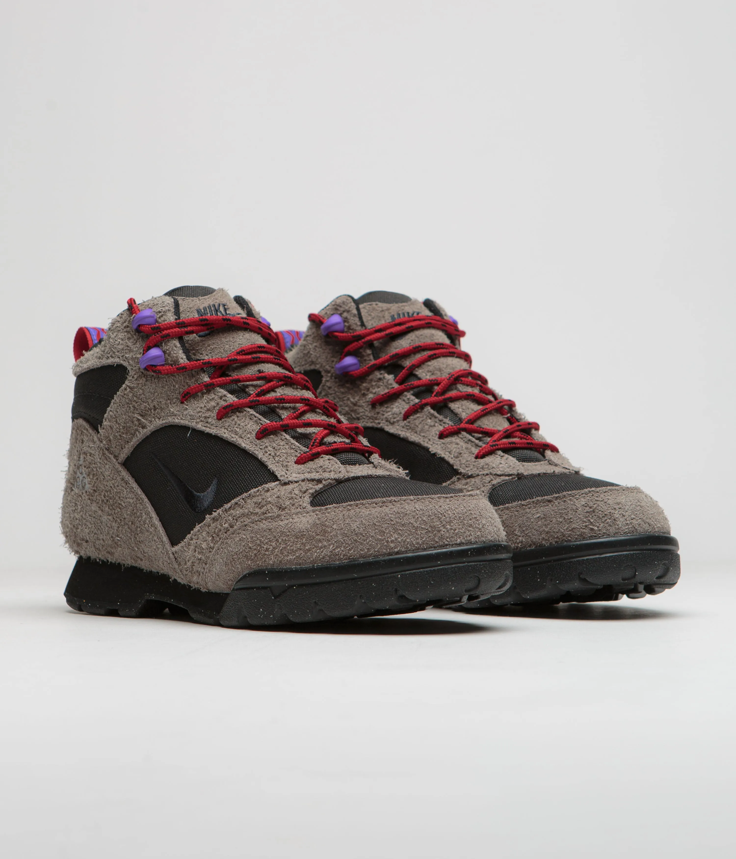 Nike ACG Torre Mid Waterproof Shoes - Olive Grey / Black - Off Noir - Varsity Red