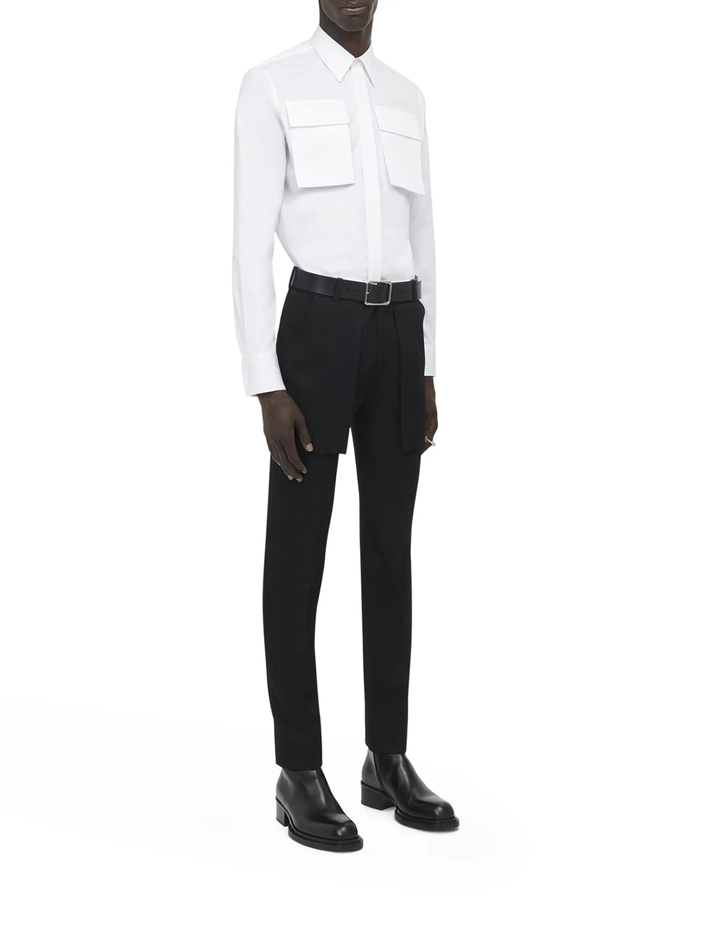 Oversized Pockets Trousers for Men in Black