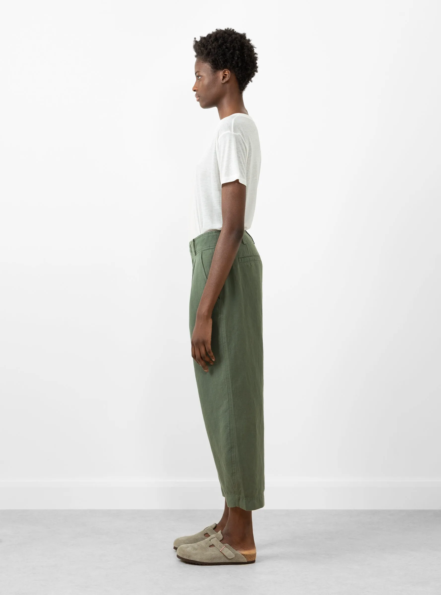 Petite Bari Crop Trouser Thyme