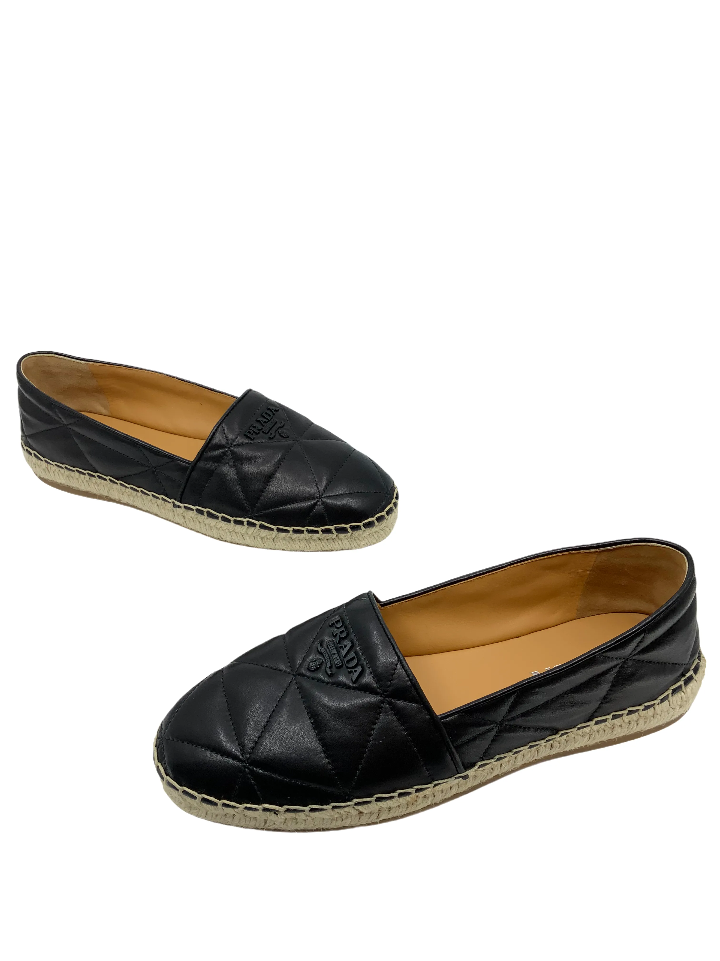 Brand New Prada Quilted Leather Espadrilles - Size 10 - Luxurious Comfort and Style