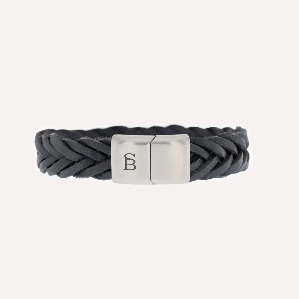 Preston Leather Bracelet Black