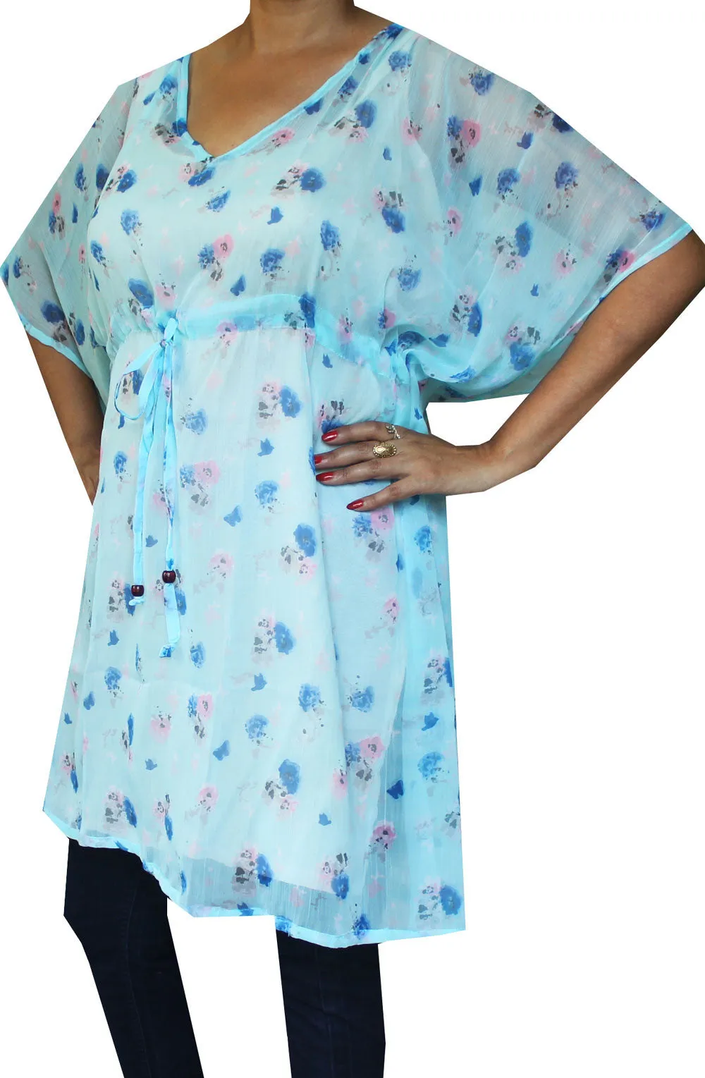 Printed Womens Caftan Beachwear Dress